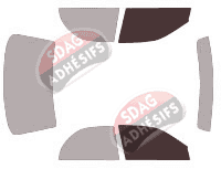 Gabarit vitrage - kit vitres avant - Subaru Impreza (2) Berline 4 portes (2000 - 2007) Gabarit vitrage - kit vitres avant - Subaru Impreza (2) Berline 4 portes (2000 - 2007)