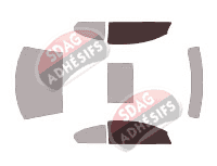 Gabarit vitrage - kit vitres avant - Chrysler Sebring (2) Coupe 2 portes (2001 - 2007)
