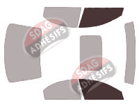 Gabarit vitrage - kit vitres avant - Chrysler Sebring (2) Berline 4 portes (2001 - 2006)