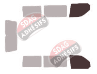 Gabarit vitrage - kit vitres avant - Volkswagen Transporter T5 (5) Court 4 portes (2003 - 2015) Gabarit vitrage - kit vitres avant - Volkswagen Transporter T5 (5) Court 4 portes (2003 - 2015)