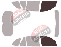 Gabarit vitrage - kit vitres avant - Hyundai Santa Fe (2) 5 portes (2006 - 2012) Gabarit vitrage - kit vitres avant - Hyundai Santa Fe (2) 5 portes (2006 - 2012)