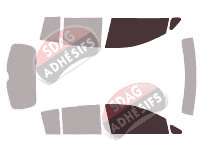 Gabarit vitrage - kit vitres avant - Nissan Versa (1) 5 portes (2004 - 2013)