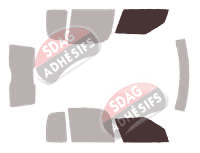 Gabarit vitrage - kit vitres avant - Skoda Roomster 5 portes (2006 - 2015)