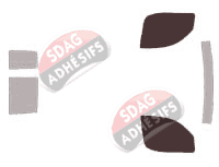 Gabarit vitrage - kit vitres avant - Fiat Doblo (1) Utilitaire 4 portes (2001 - 2009)