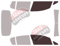 Gabarit vitrage - kit vitres avant - Opel Corsa (D) 5 portes (2006 - 2014)