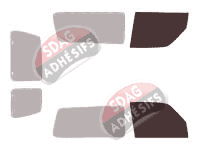 Gabarit vitrage - kit vitres avant - Nissan Patrol GR (5) 2 Portes Arriéres 3 portes (1998 - 2013)