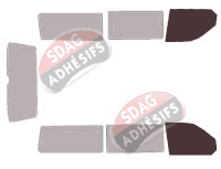 Gabarit vitrage - kit vitres avant - Volkswagen Transporter T5 (5) Long 4 portes (2003 - 2015) Gabarit vitrage - kit vitres avant - Volkswagen Transporter T5 (5) Long 4 portes (2003 - 2015)