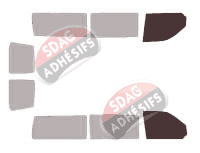 Gabarit vitrage - kit vitres avant - Volkswagen Transporter T5 (5) Long 5 portes (2003 - 2015) Gabarit vitrage - kit vitres avant - Volkswagen Transporter T5 (5) Long 5 portes (2003 - 2015)