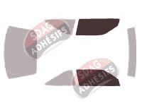 Gabarit vitrage - kit vitres avant - Chevrolet Cavalier (2) Coupé 2 portes (1988 - 1994)