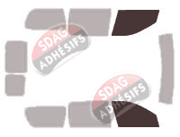 Gabarit vitrage - kit vitres avant - Dacia Logan (1) MCV Break 6 portes (2007 - 2013)