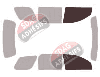 Gabarit vitrage - kit vitres avant - Gmc Acadia (1) 5 portes (2006 - 2016)