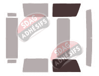 Gabarit vitrage - kit vitres avant - Hummer H2 SUT 4 portes (2004 - 2011)