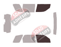 Gabarit vitrage - kit vitres avant - Mazda Tribute 5 portes (2007 - 2011)
