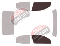 Gabarit vitrage - kit vitres avant - Dodge Avenger Berline 4 portes (2006 - 2014)