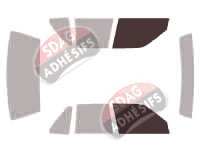 Gabarit vitrage - kit vitres avant - Chevrolet Cavalier (2) Berline 4 portes (1988 - 1994)