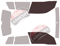 Gabarit vitrage - kit vitres avant - Alfa Romeo 145 3 portes (1994 - 2002)