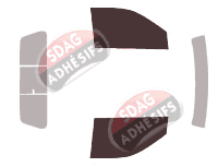 Gabarit vitrage - kit vitres avant - Fiat Strada (1) Smple Cab Pick-up 2 portes (1998 - 2007)