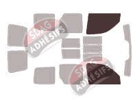 Gabarit vitrage - kit vitres avant - Citroën Berlingo (1) 6 portes (1996 - 2008) Gabarit vitrage - kit vitres avant - Citroën Berlingo (1) 6 portes (1996 - 2008)