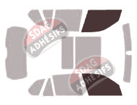 Gabarit vitrage - kit vitres avant - Bmw X5 (2) 5 portes (2006 - 2013)