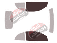 Gabarit vitrage - kit vitres avant - Chevrolet Cavalier (3) Cabriolet 2 portes (1995 - 2005)