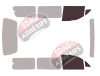 Gabarit vitrage - kit vitres avant - Hyundai Satellite (1) Court 5 portes (1997 - 2007)
