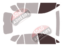 Gabarit vitrage - kit vitres avant - Kia Carens (2) 5 portes (2006 - 2013)
