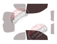 Gabarit vitrage - kit vitres avant - Nissan Micra (3) 3 portes (2002 - 2010) Gabarit vitrage - kit vitres avant - Nissan Micra (3) 3 portes (2002 - 2010)