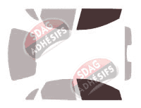 Gabarit vitrage - kit vitres avant - Citroën C5 (1) (phase 1) 5 portes (2001 - 2004)