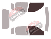 Gabarit vitrage - kit vitres avant - Suzuki Ignis Court 5 portes (2000 - 2007)