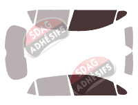 Gabarit vitrage - kit vitres avant - Toyota Auris (1) 5 portes (2007 - 2012)