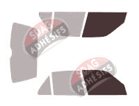 Gabarit vitrage - kit vitres avant - Citroën Saxo 5 portes (1996 - 2003)