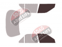Gabarit vitrage - kit vitres avant - Peugeot 605 Berline 4 portes (1989 - 2000)