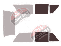 Gabarit vitrage - kit vitres avant - Citroën AX 3 portes (1986 - 1998)