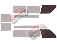 Gabarit vitrage - kit vitres avant - Renault Express (1) 4 portes (1985 - 2000)