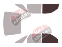 Gabarit vitrage - kit vitres avant - Ford Sierra (1) 5 portes (1982 - 1993)
