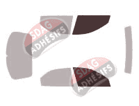 Gabarit vitrage - kit vitres avant - Fiat Brava 5 portes (1995 - 2001)