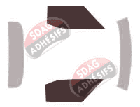 Gabarit vitrage - kit vitres avant - Chevrolet Corvette (3) C3 Coupe 2 portes (1973 - 1977)