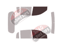 Gabarit vitrage - kit vitres avant - Mitsubishi L200 (4) Double Cab Pick-up 4 portes (2006 - 2015)
