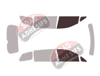 Gabarit vitrage - kit vitres avant - Toyota Previa (3) 5 portes (2006 - 2019)