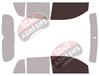 Gabarit vitrage - kit vitres avant - Scion xD 5 portes (2007 - 2014)