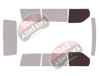 Gabarit vitrage - kit vitres avant - Mercedes-Benz Vito / EQV (1) 5 portes (1996 - 2003)