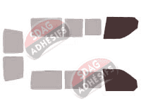 Gabarit vitrage - kit vitres avant - Volkswagen Transporter T5 (5) Court 5 portes (2003 - 2015) Gabarit vitrage - kit vitres avant - Volkswagen Transporter T5 (5) Court 5 portes (2003 - 2015)