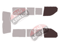 Gabarit vitrage - kit vitres avant - Volkswagen Transporter T5 (5) Court 4 portes (2003 - 2015) Gabarit vitrage - kit vitres avant - Volkswagen Transporter T5 (5) Court 4 portes (2003 - 2015)