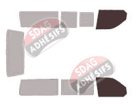 Gabarit vitrage - kit vitres avant - Volkswagen Transporter T5 (5) Long 4 portes (2003 - 2015) Gabarit vitrage - kit vitres avant - Volkswagen Transporter T5 (5) Long 4 portes (2003 - 2015)