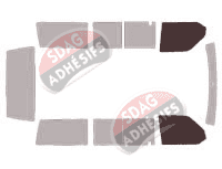 Gabarit vitrage - kit vitres avant - Volkswagen Transporter T4 (4) Court 4 portes (1990 - 2003)