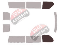 Gabarit vitrage - kit vitres avant - Volkswagen Transporter T4 (4) Long 5 portes (1990 - 2003)