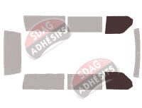 Gabarit vitrage - kit vitres avant - Volkswagen Transporter T4 (4) Long 4 portes (1990 - 2003)