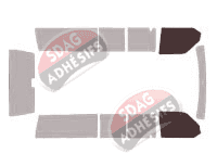 Gabarit vitrage - kit vitres avant - Volkswagen Transporter T4 (4) Long 4 portes (1990 - 2003)