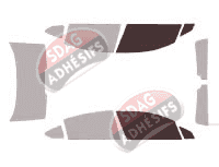 Gabarit vitrage - kit vitres avant - Citroën C5 (2) Berline 4 portes (2008 - 2018)