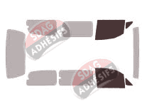 Gabarit vitrage - kit vitres avant - Hyundai Satellite (1) Court 4 portes (1997 - 2007)
